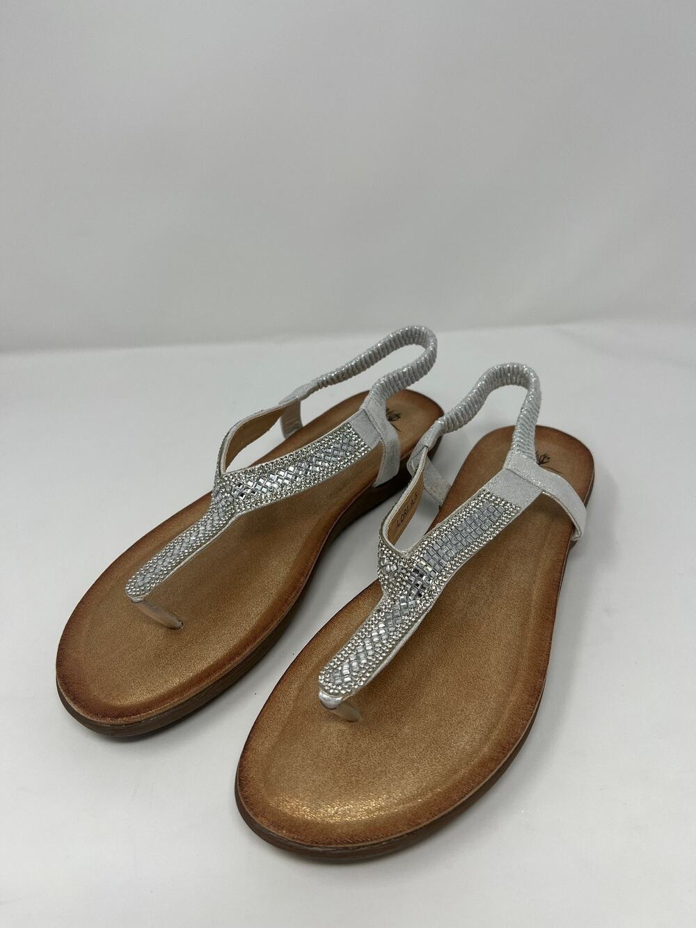 GC Good Choice Women's 9.5 Lori Embellished Silver Sandals